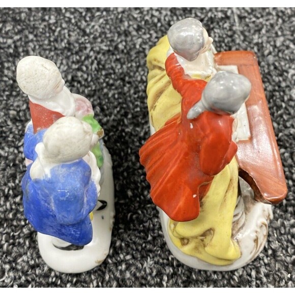 Marayama Hand Painted Porcelain Colonial Couple lot of 2 Made in Occupied Japan - Picture 14 of 15
